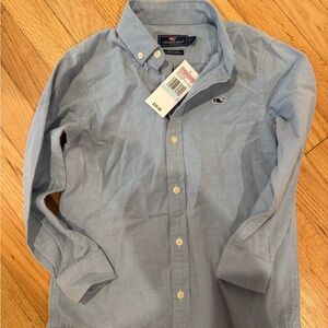 Boys Vineyard Vines Light Blue Button-Down Shirt